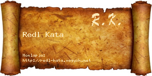 Redl Kata névjegykártya